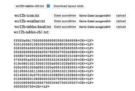 Dateiupload-Interface mit Textdateien
