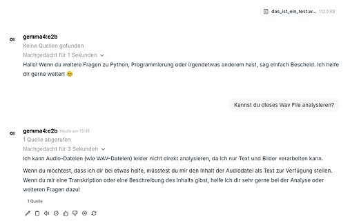 Chatverlauf mit einer KI über die Analyse einer WAV-Datei