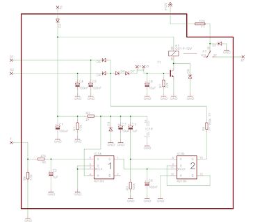 Schaltplan einer Schaltung mit 4013N Flip-Flops