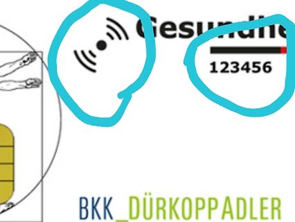 Ausschnitt einer Gesundheitskarte