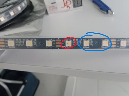 LED-Streifen mit Markierungen