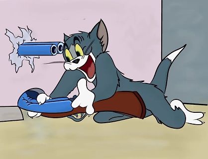 Comic-Zeichnung von Tom aus Tom und Jerry