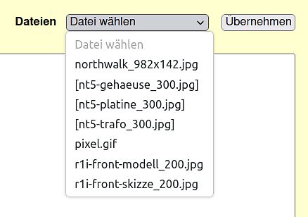 Dropdown-Menü zur Dateiauswahl