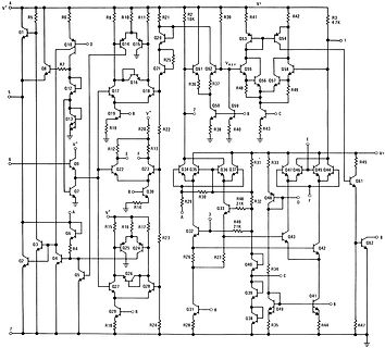 Komplexer analoger Schaltplan mit Transistoren