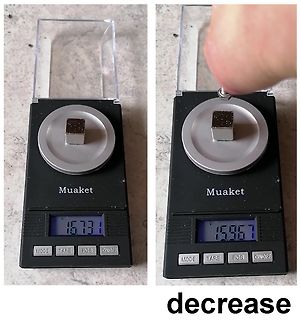 Digitale Waage mit Messwertänderung