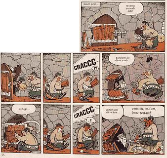 Comic mit lateinischem Text
