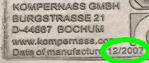 Typenschild einer Firma