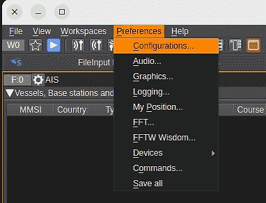 Screenshot eines Software-Menüs