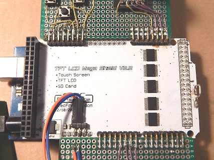 TFT LCD Mega Shield V2.2 auf Platine