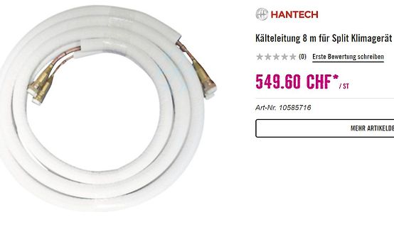 Kälteleitung für Split Klimagerät