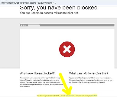 Cloudflare Block-Meldung auf mikrocontroller.net