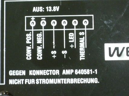 Beschriftung eines Anschlussblocks