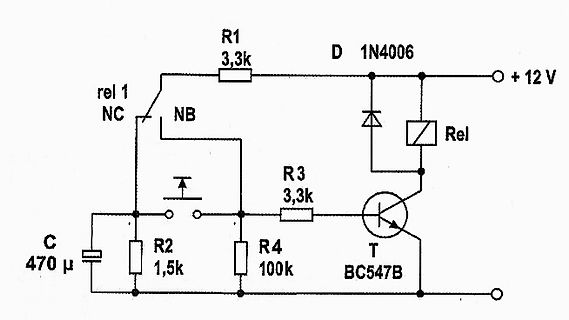 Schaltplan mit Relais und Transistor