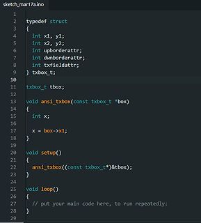 C++ Quellcode für eine Textbox-Struktur