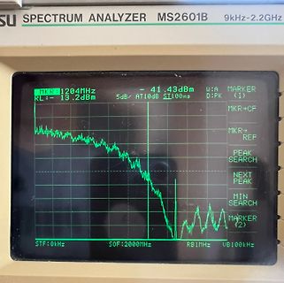 Display eines Spektrumanalysators