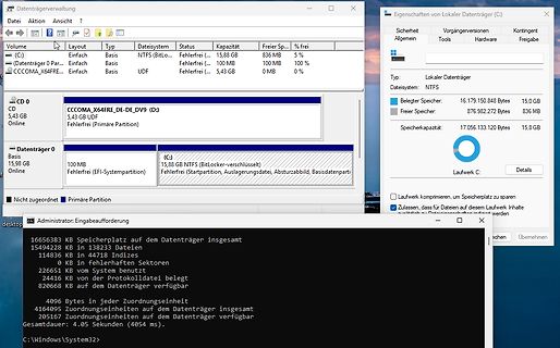 Windows Datenträgerverwaltung Fehlermeldung