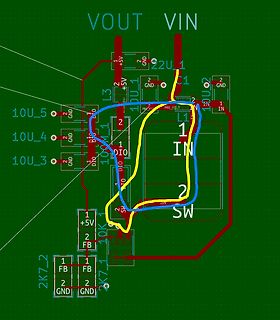 PCB-Layout eines Schaltkreises