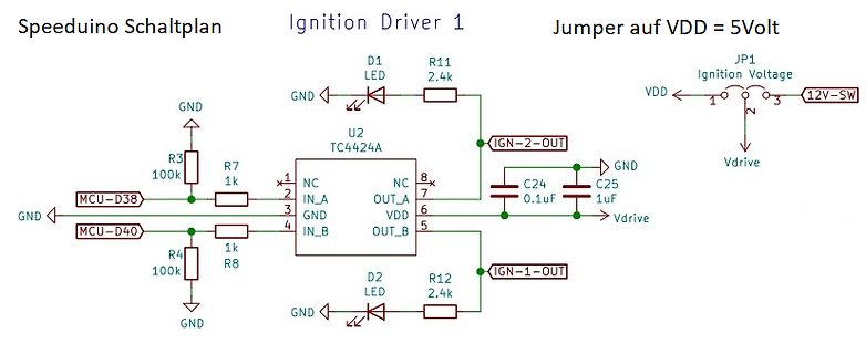 Schaltplan Ignition Driver 1 Speeduino