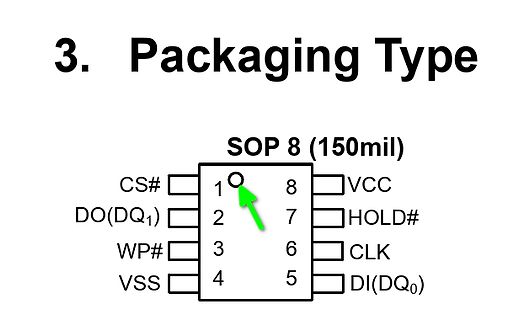 Pinbelegung eines SOP 8 Gehäuses