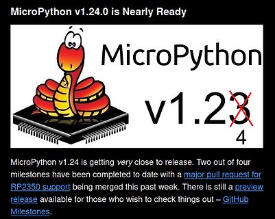 MicroPython v1.24 Release Ankündigung mit Logo