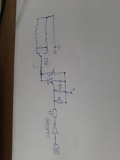 Handgezeichneter Schaltplan mit Relais und Transistor