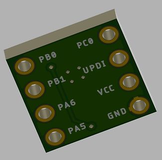 CAD-Ansicht eines Leiterplatten-Layouts mit Pin-Beschriftungen