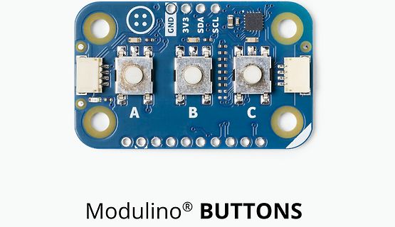 Modulino Buttons Leiterplatte mit drei Tasten
