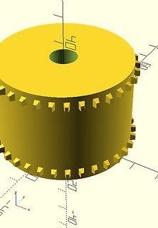 3D-CAD-Modell eines zylindrischen Bauteils mit Kontaktstiften