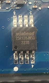 Winbond 25R128JWSO Flash-Speicherchip auf Leiterplatte