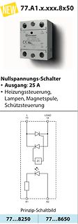 Datenblatt eines Finder Nullspannungs-Schalters