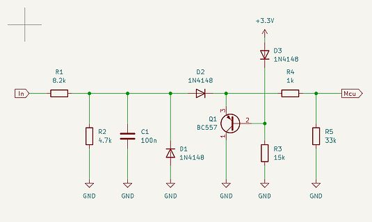 Schaltplan mit Transistor und Dioden