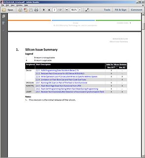Silicon Issue Summary Errata AVR64EA28/32/48