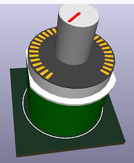 3D-Modell eines Potentiometers