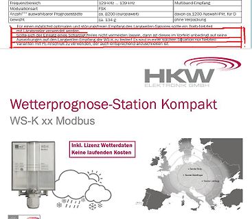 Produktwerbung Wetterprognose-Station Kompakt WS-K xx Modbus