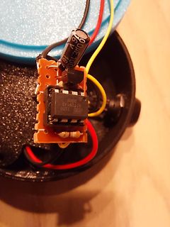 Aufbau mit ATtiny45 auf Lochrasterplatine