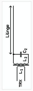 Schaltplan einer Antenne mit LC-Schwingkreis