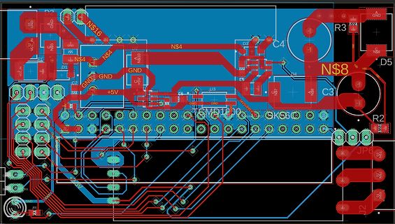 Leiterplatten-Layout einer Platine