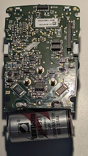 Leiterplatte mit LCD-Display und Lithium-Batterie