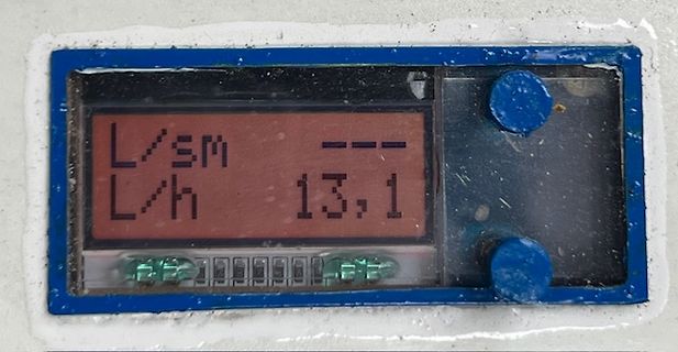 LCD-Display mit Messwerten
