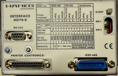 Hameg Interface HO79-6 mit Anschlüssen