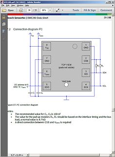 I2C Anschlussdiagramm eines BME280 Sensors