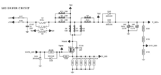 Schaltplan eines LED-Treibers