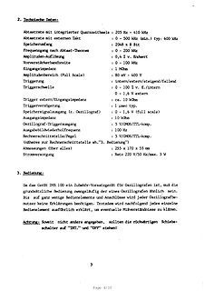 Technische Daten und Bedienung eines Oszilloskop-Zubehörs