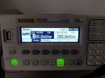 Rigol DG1022 Funktionsgenerator Display