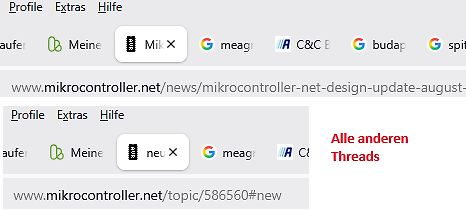 Ausschnitt einer Website von mikrocontroller.net