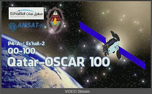 Grafik des Qatar-OSCAR 100 Satelliten im Weltraum
