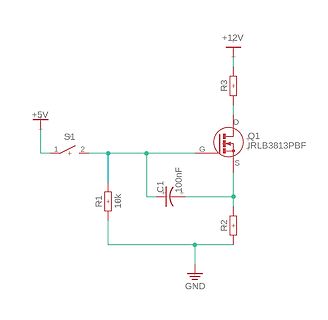 Schaltplan mit MOSFET-Schalter