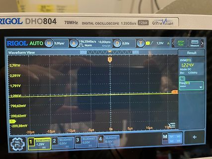 Display eines Rigol DHO804 Oszilloskops