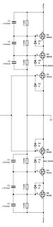 Schaltplan einer CMOS-Schaltung mit MOSFETs