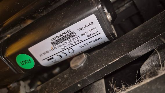 Typenschild eines elektronischen Bauteils